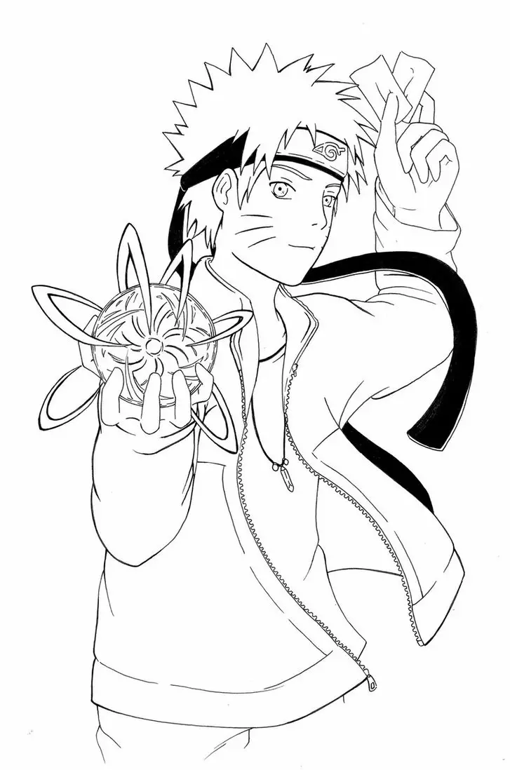 naruto kurama mode coloring pages printable jpg