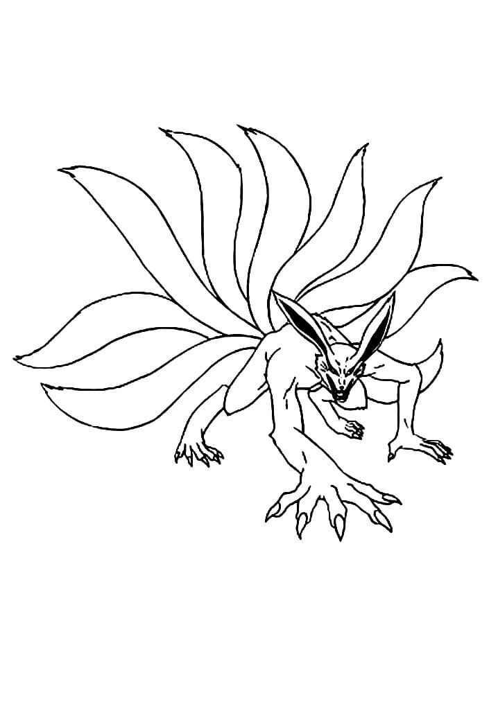 naruto kurama mode coloring pages printable jpg