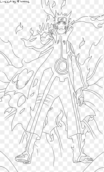 35 Naruto Kurama Mode Coloring Pages Printable 8