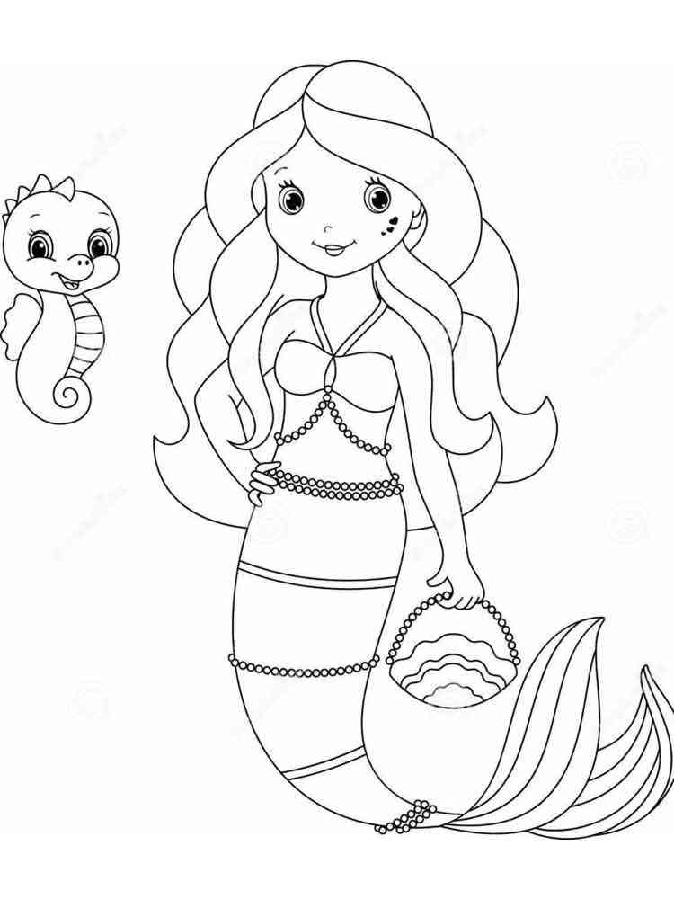 35 Simple Little Mermaid Coloring Pages Easy Printable 11