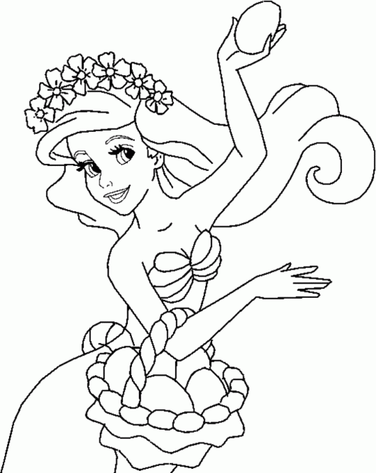 35 Simple Little Mermaid Coloring Pages Easy Printable 13