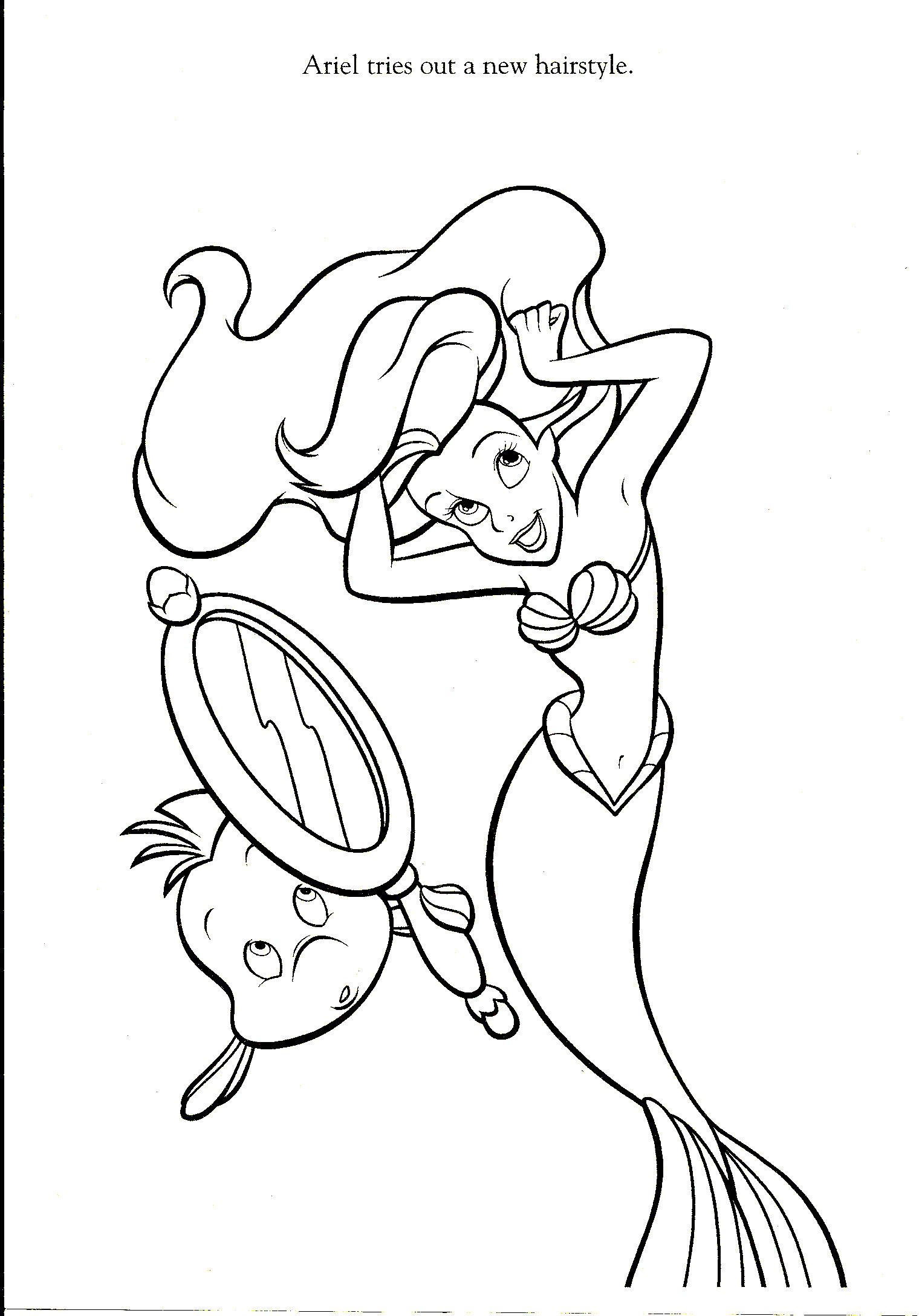 35 Simple Little Mermaid Coloring Pages Easy Printable 20