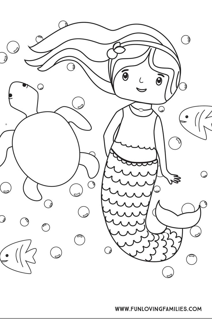 simple little mermaid coloring pages easy printable jpg