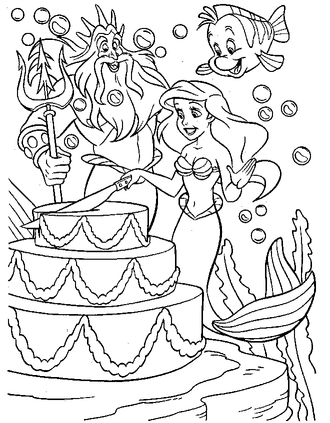 simple little mermaid coloring pages easy printable jpg