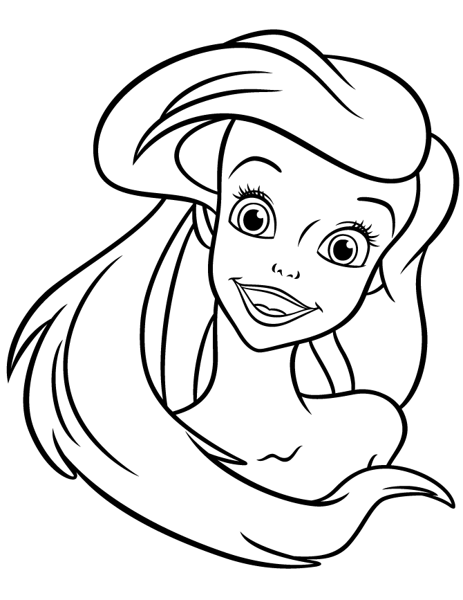 35 Simple Little Mermaid Coloring Pages Easy Printable 25