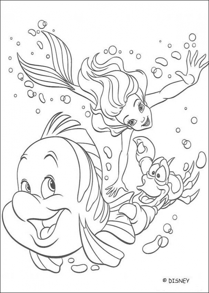 35 Simple Little Mermaid Coloring Pages Easy Printable 27