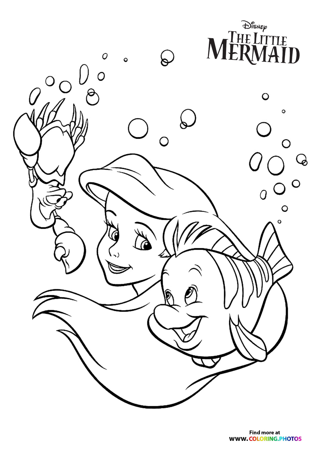 35 Simple Little Mermaid Coloring Pages Easy Printable 28