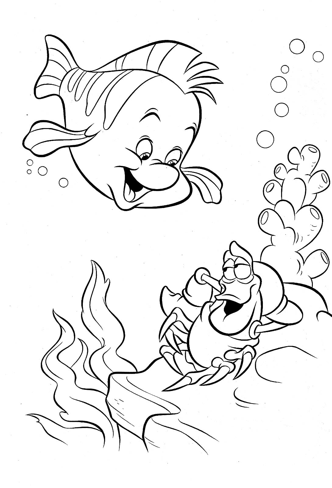 35 Simple Little Mermaid Coloring Pages Easy Printable 32