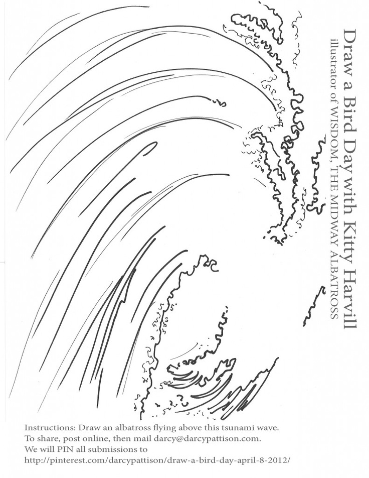 massive tsunami coloring page printable jpg