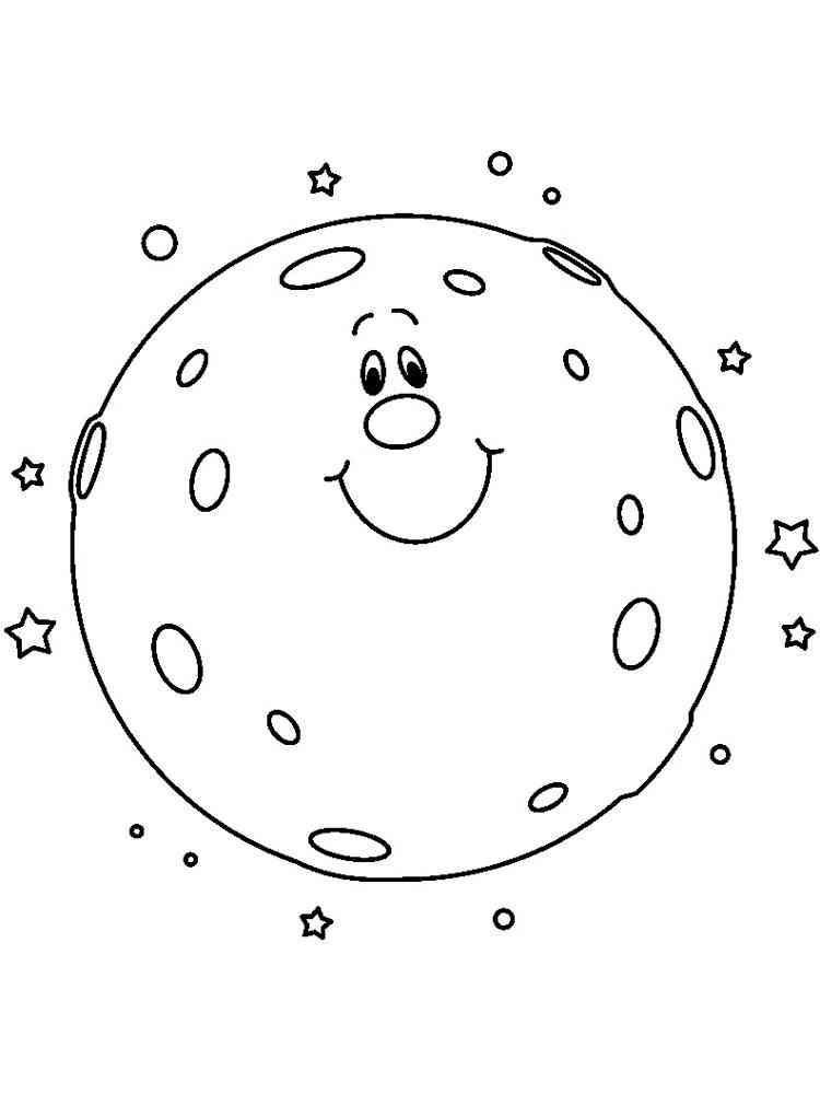 36 Moon Coloring Pages Printable 13