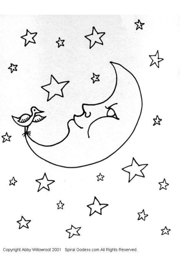 36 Moon Coloring Pages Printable 18