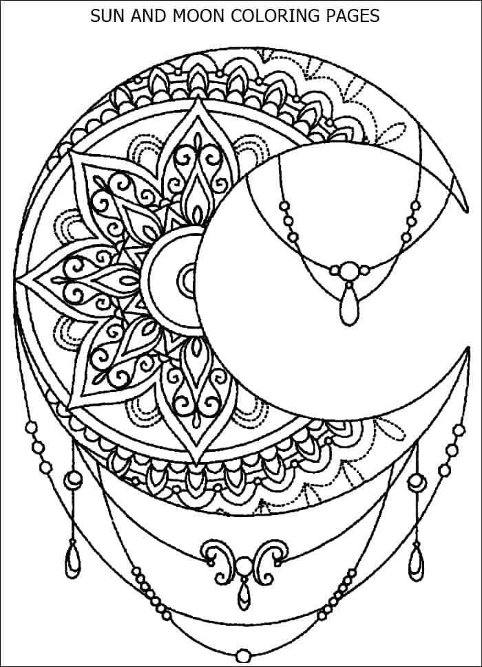 36 Moon Coloring Pages Printable 20