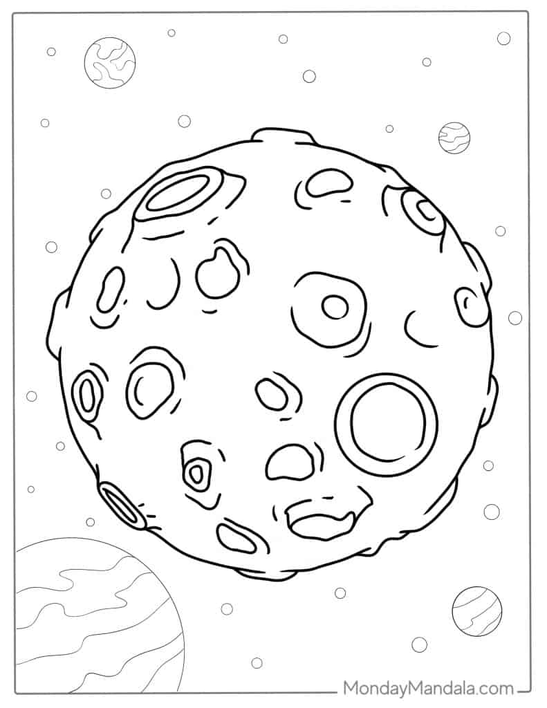 36 Moon Coloring Pages Printable 4