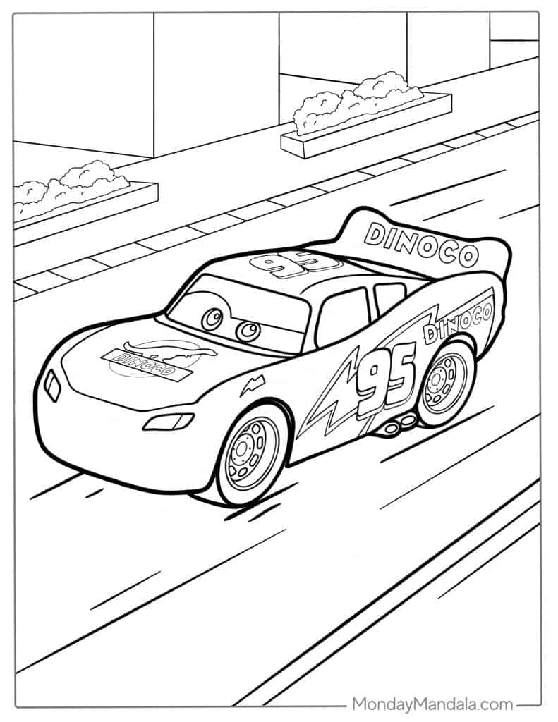 36 Speedy Lightning McQueen Coloring Pages Printable 20