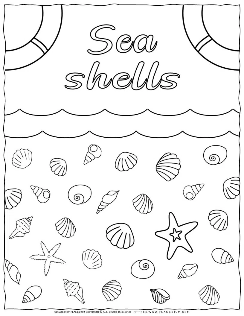 36 Sweet Seashell Coloring Pages Printable 28