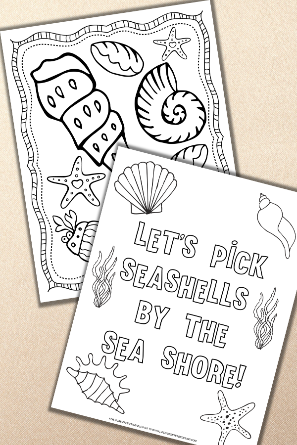 sweet seashell coloring pages printable jpg