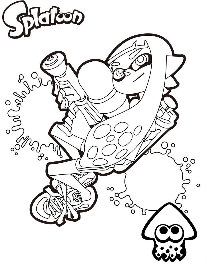 37 Cool Splatoon Coloring Pages Printable 25