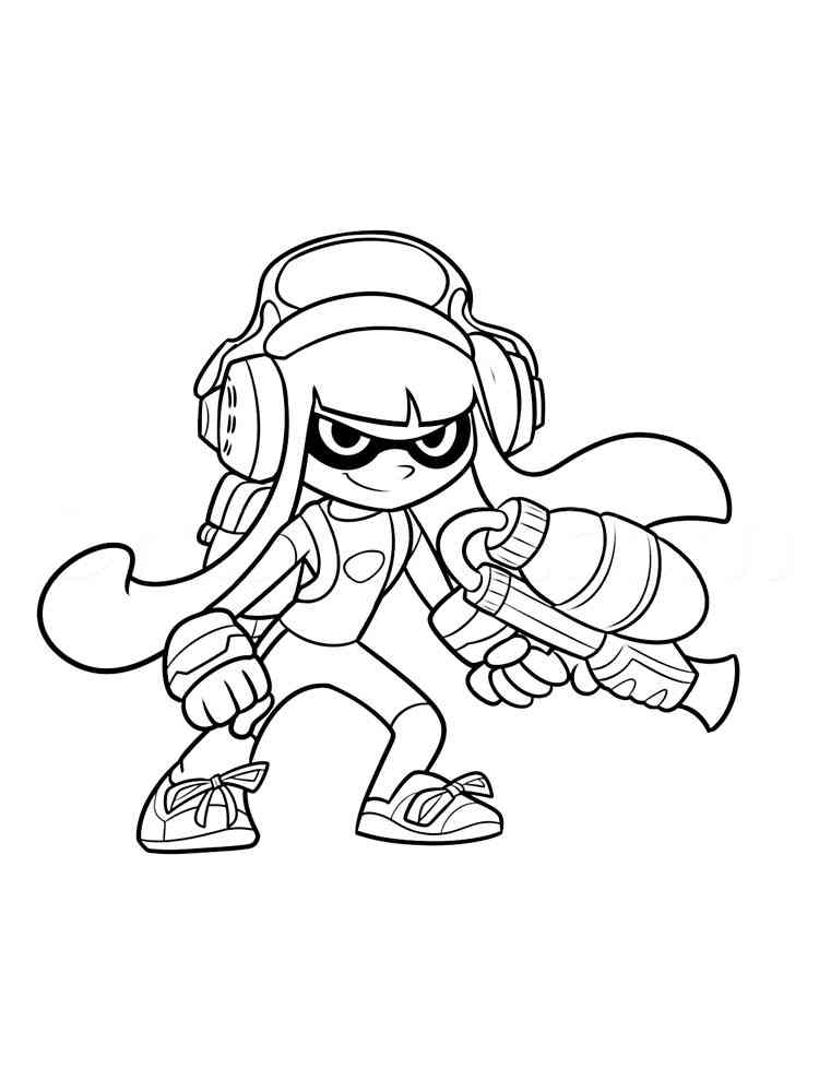 37 Cool Splatoon Coloring Pages Printable 26