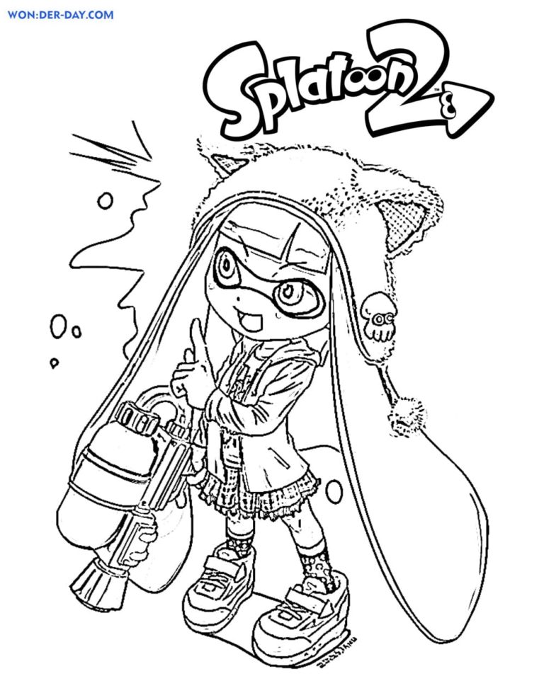 37 Cool Splatoon Coloring Pages Printable 27