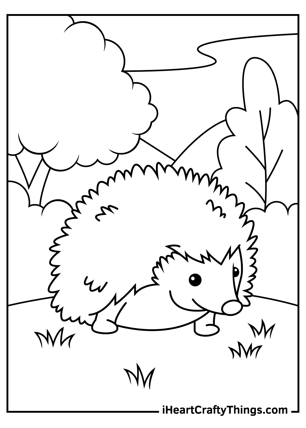 37 Cute Hedgehog Coloring Pages Printable 2