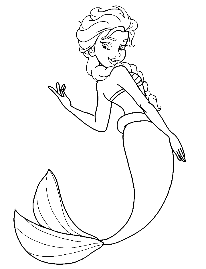 fun elsa mermaid coloring pages printable jpg