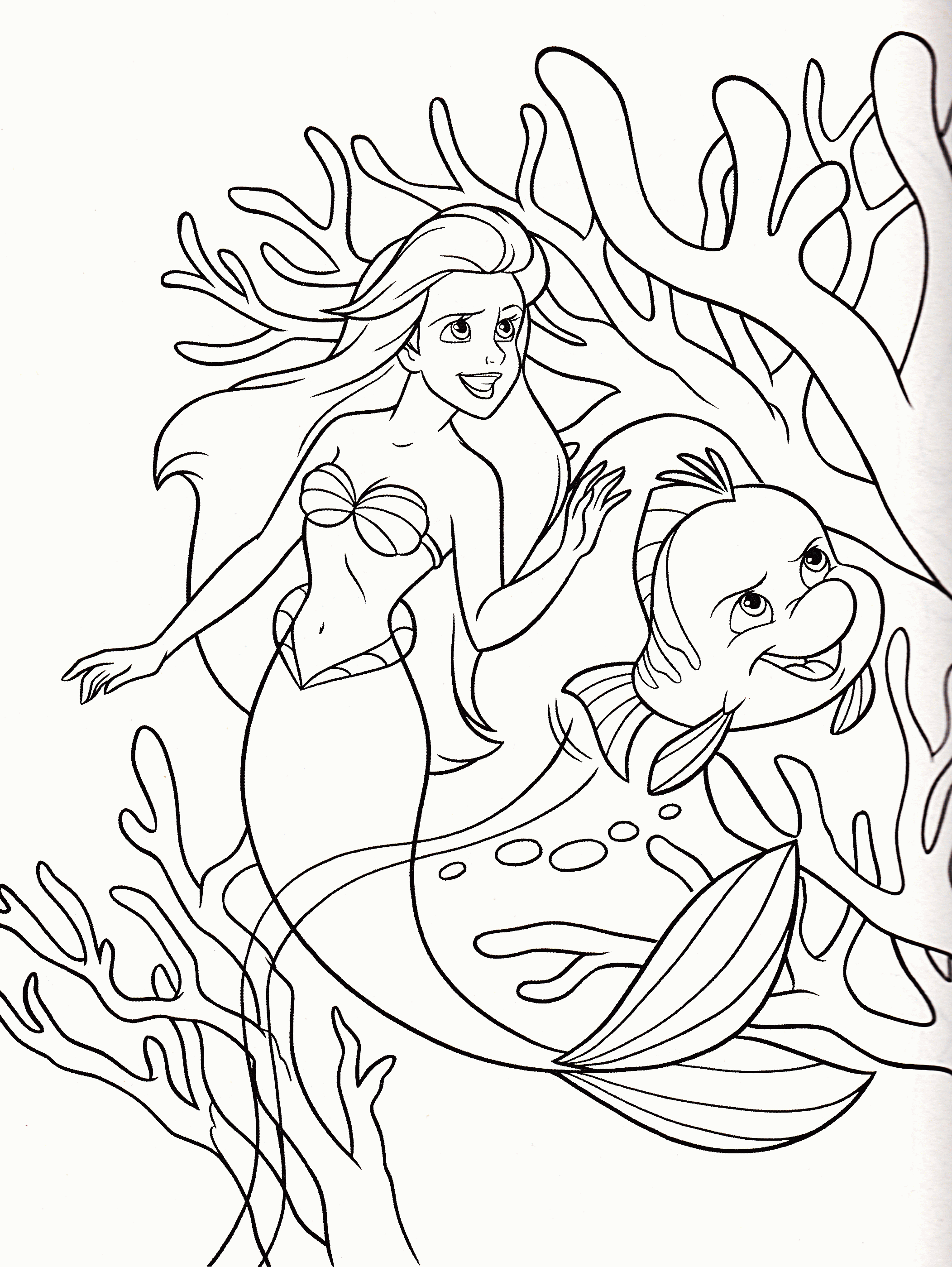 37 Fun Elsa Mermaid Coloring Pages Printable 12