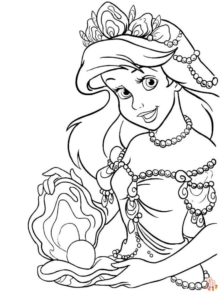 37 Fun Elsa Mermaid Coloring Pages Printable 15