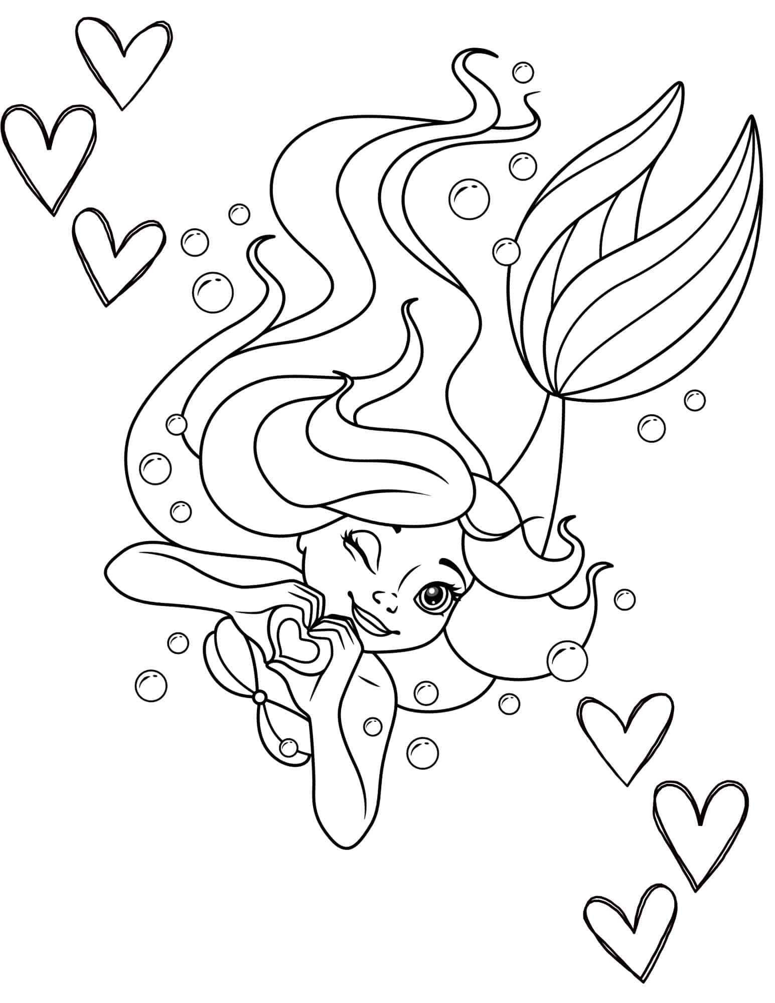 37 Fun Elsa Mermaid Coloring Pages Printable 19