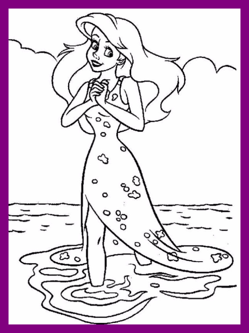 37 Fun Elsa Mermaid Coloring Pages Printable 24