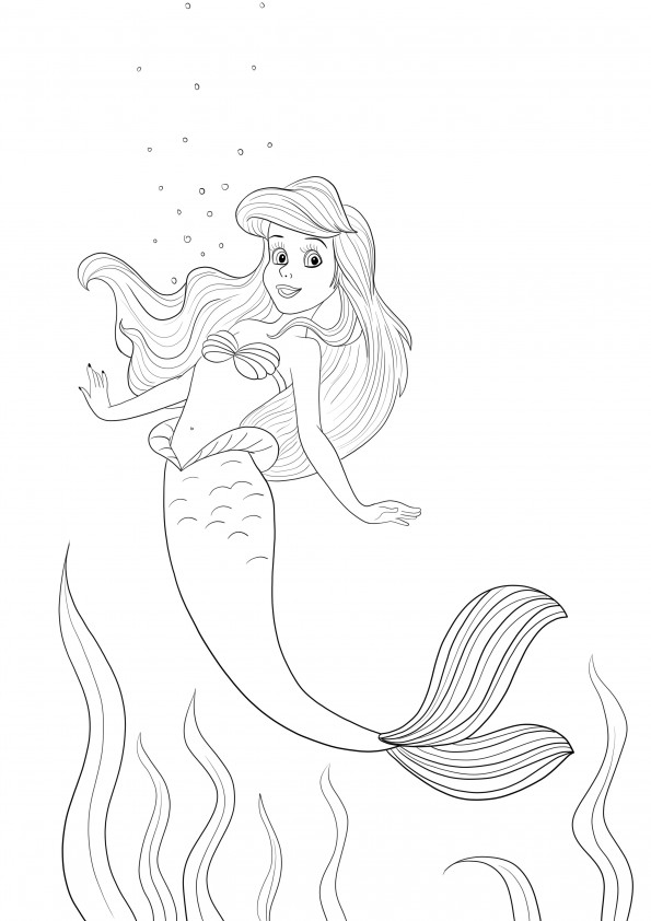 37 Fun Elsa Mermaid Coloring Pages Printable 25