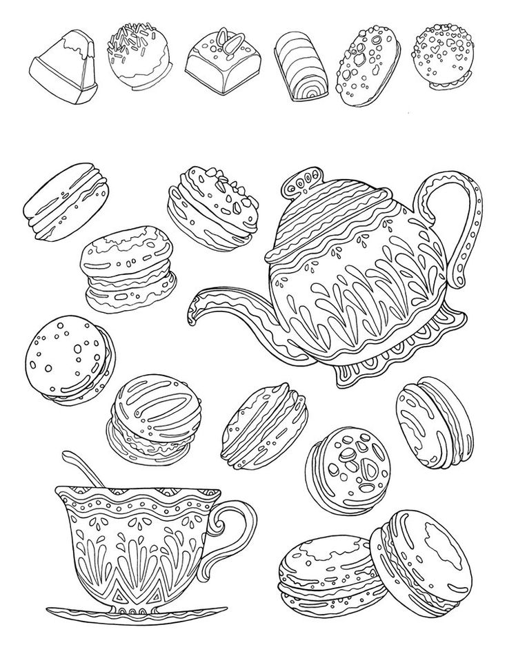 sweet macaron coloring page printable jpg