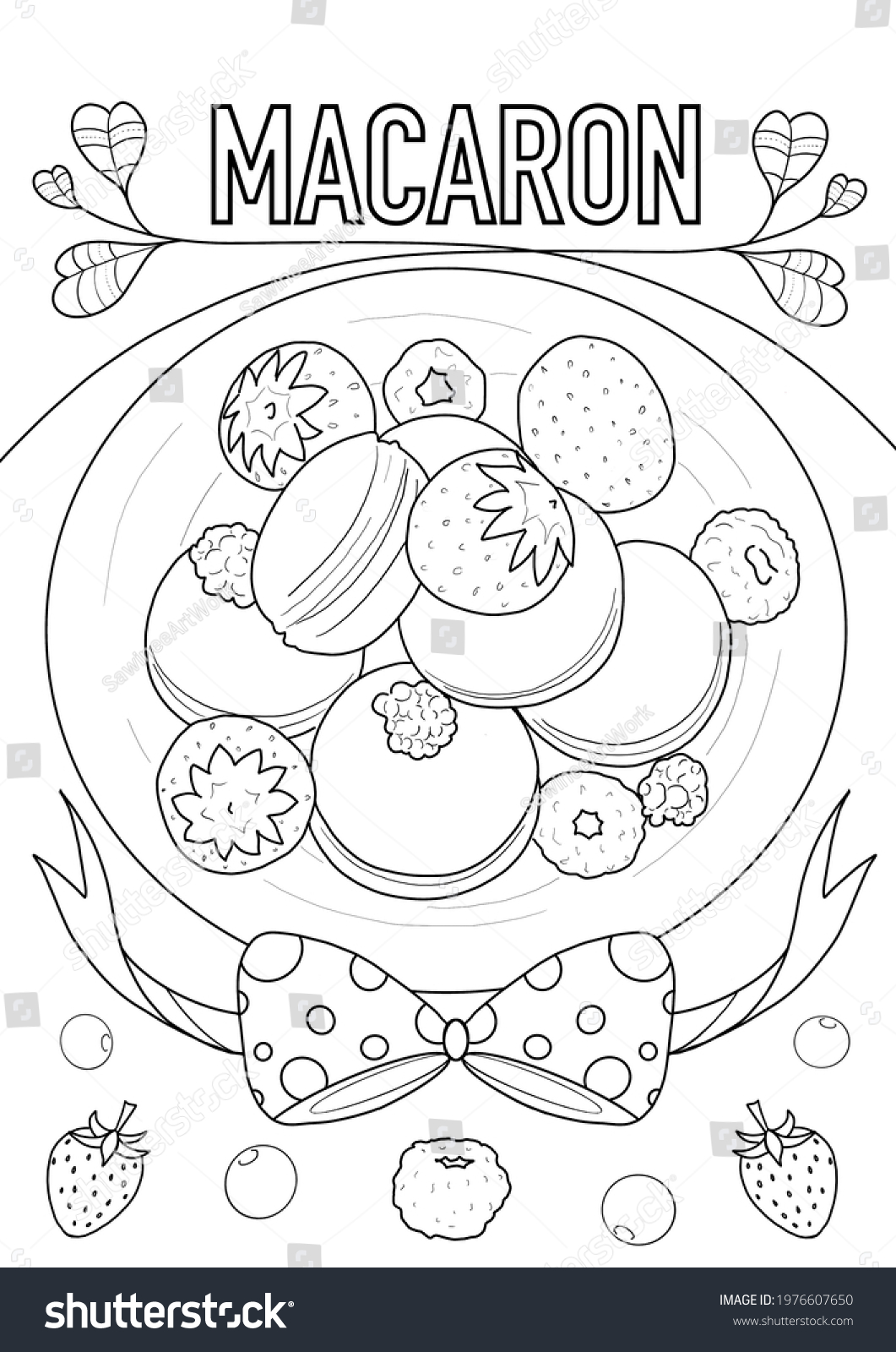 37 Sweet Macaron Coloring Page Printable 2