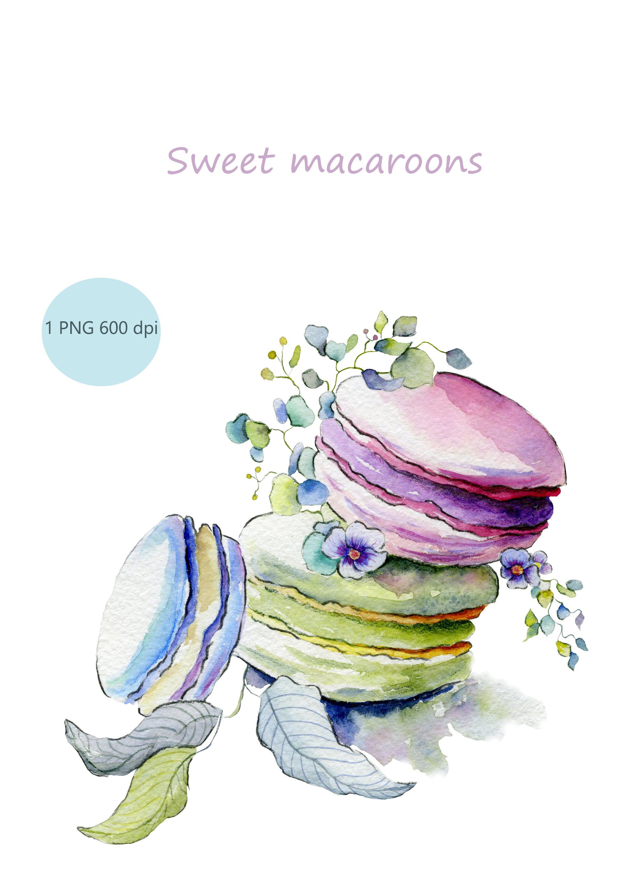 sweet macaron coloring page printable jpg