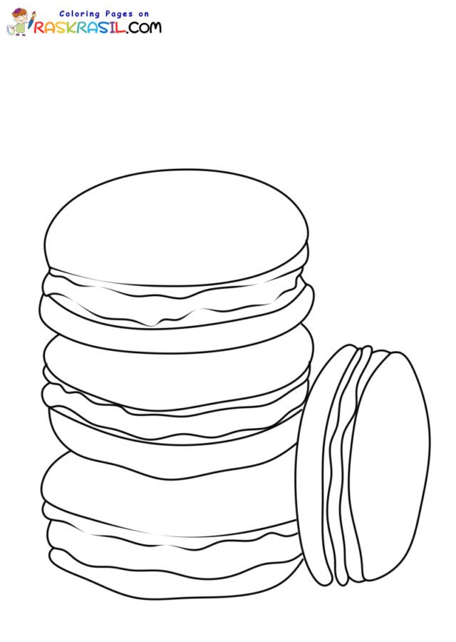 37 Sweet Macaron Coloring Page Printable 26