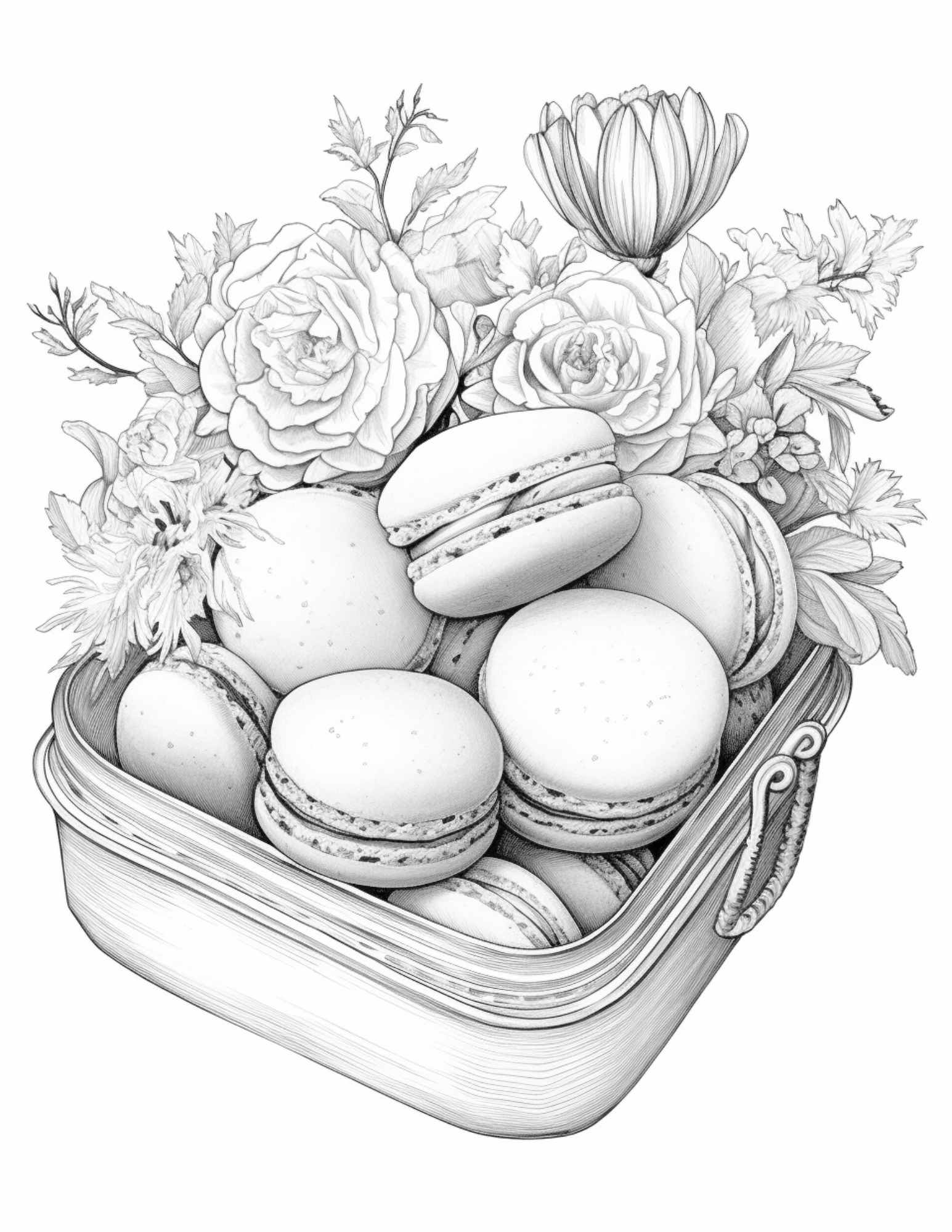 37 Sweet Macaron Coloring Page Printable 34