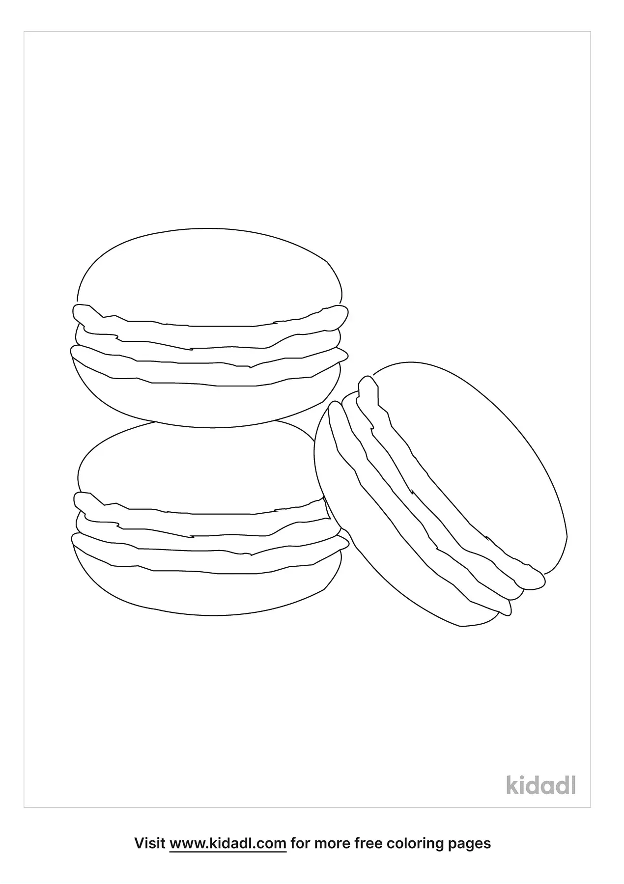 37 Sweet Macaron Coloring Page Printable 5