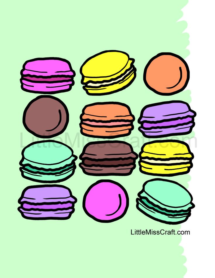 37 Sweet Macaron Coloring Page Printable 8