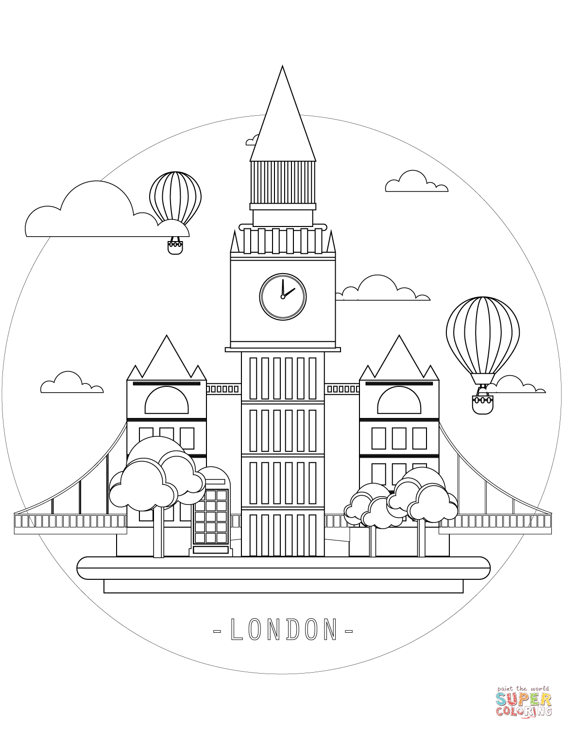 37 Vibrant London Coloring Pages Printable 10