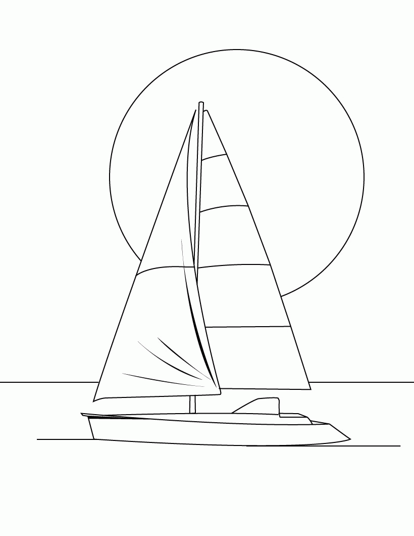 38 Elegant Sailboat Coloring Page Printable 1