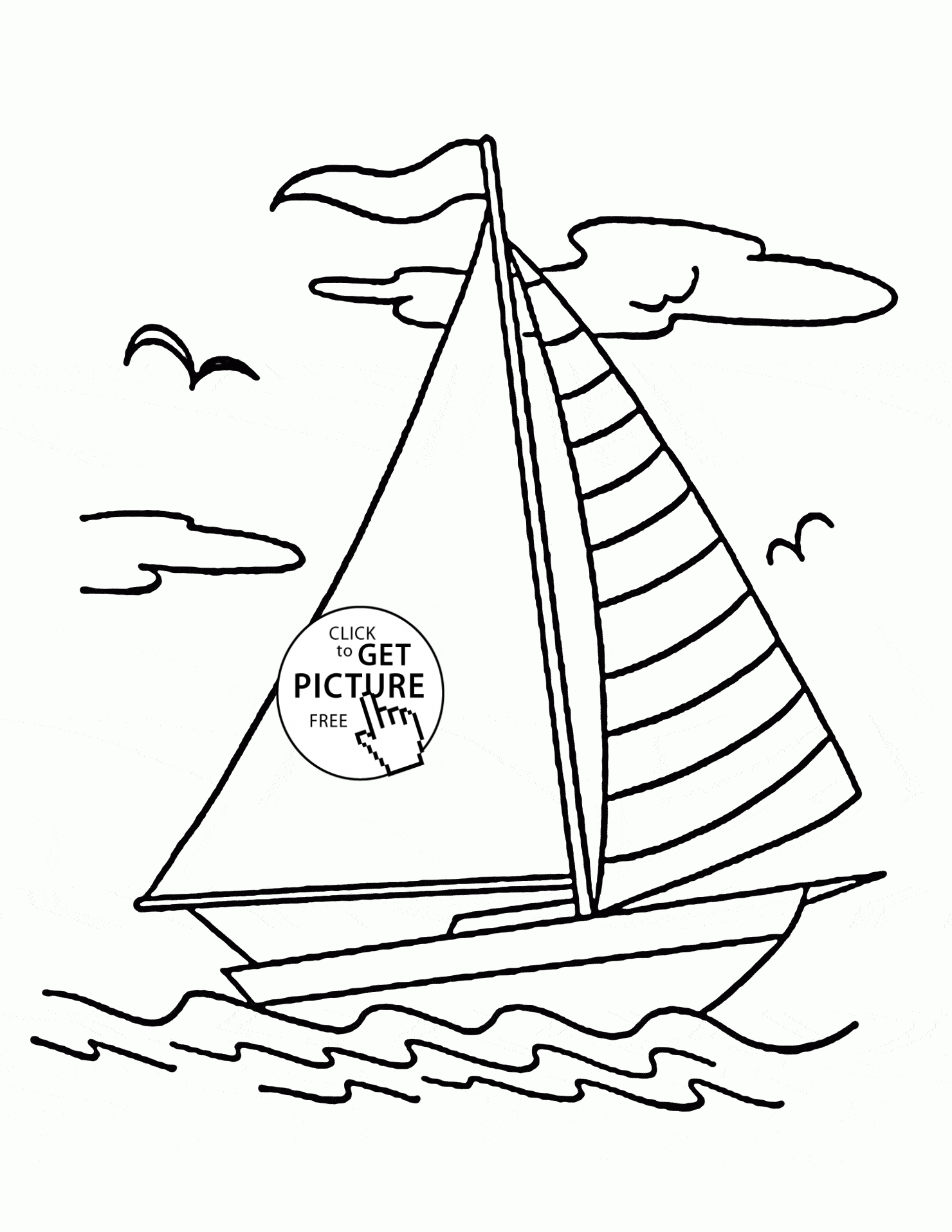 elegant sailboat coloring page printable jpg