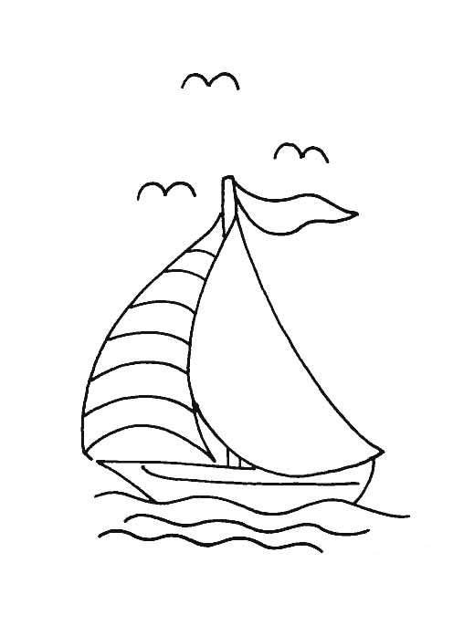 elegant sailboat coloring page printable jpg