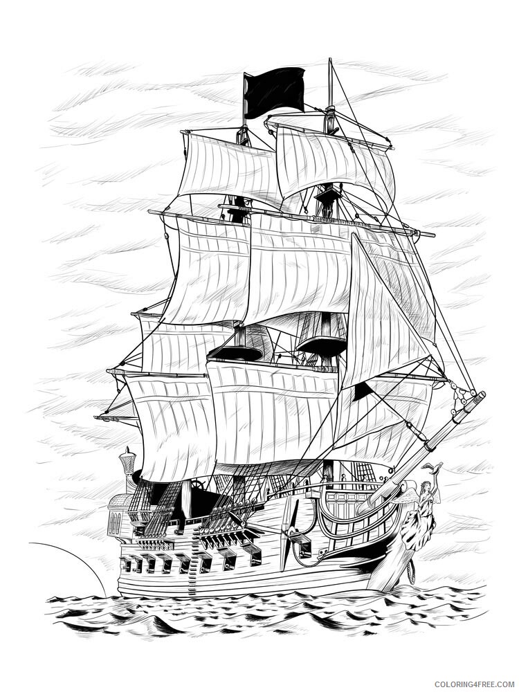 38 Elegant Sailboat Coloring Page Printable 17