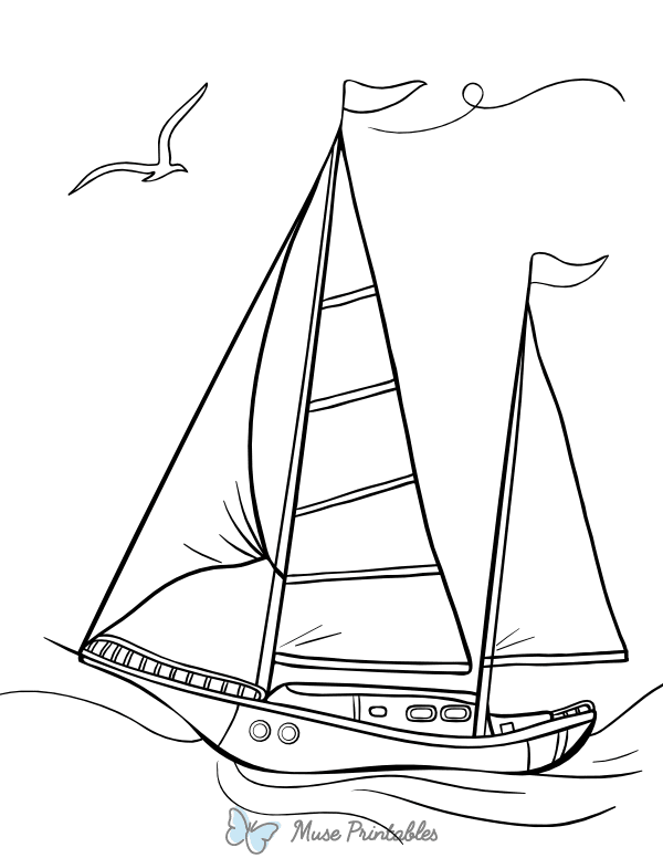 38 Elegant Sailboat Coloring Page Printable 26