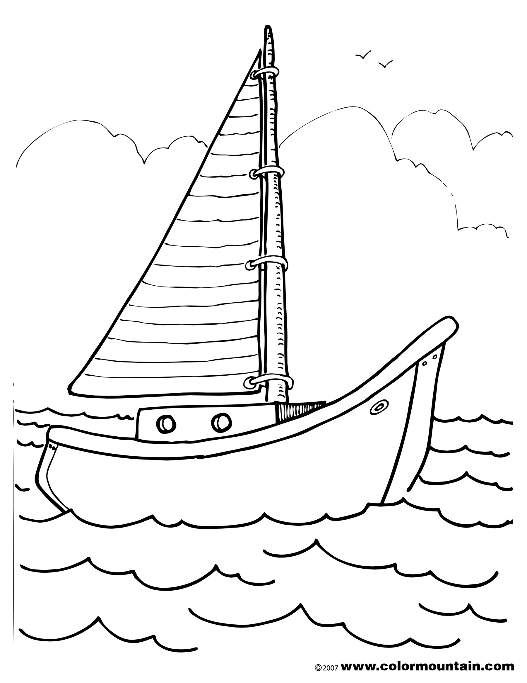 38 Elegant Sailboat Coloring Page Printable 27