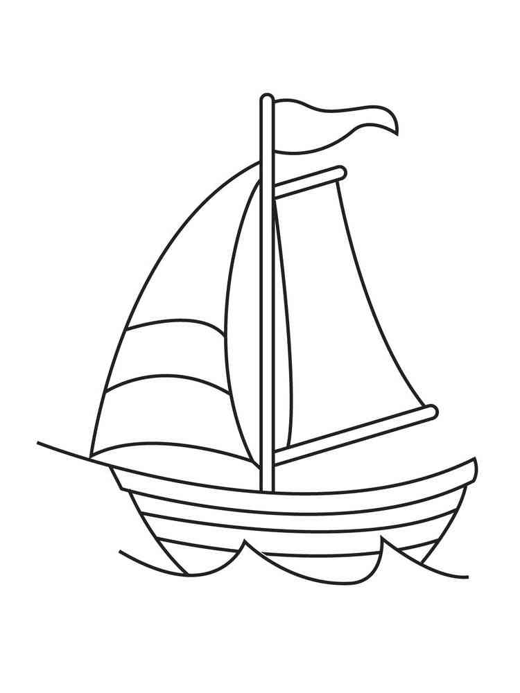 38 Elegant Sailboat Coloring Page Printable 3