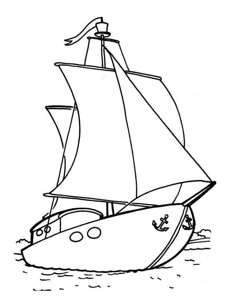 38 Elegant Sailboat Coloring Page Printable 6