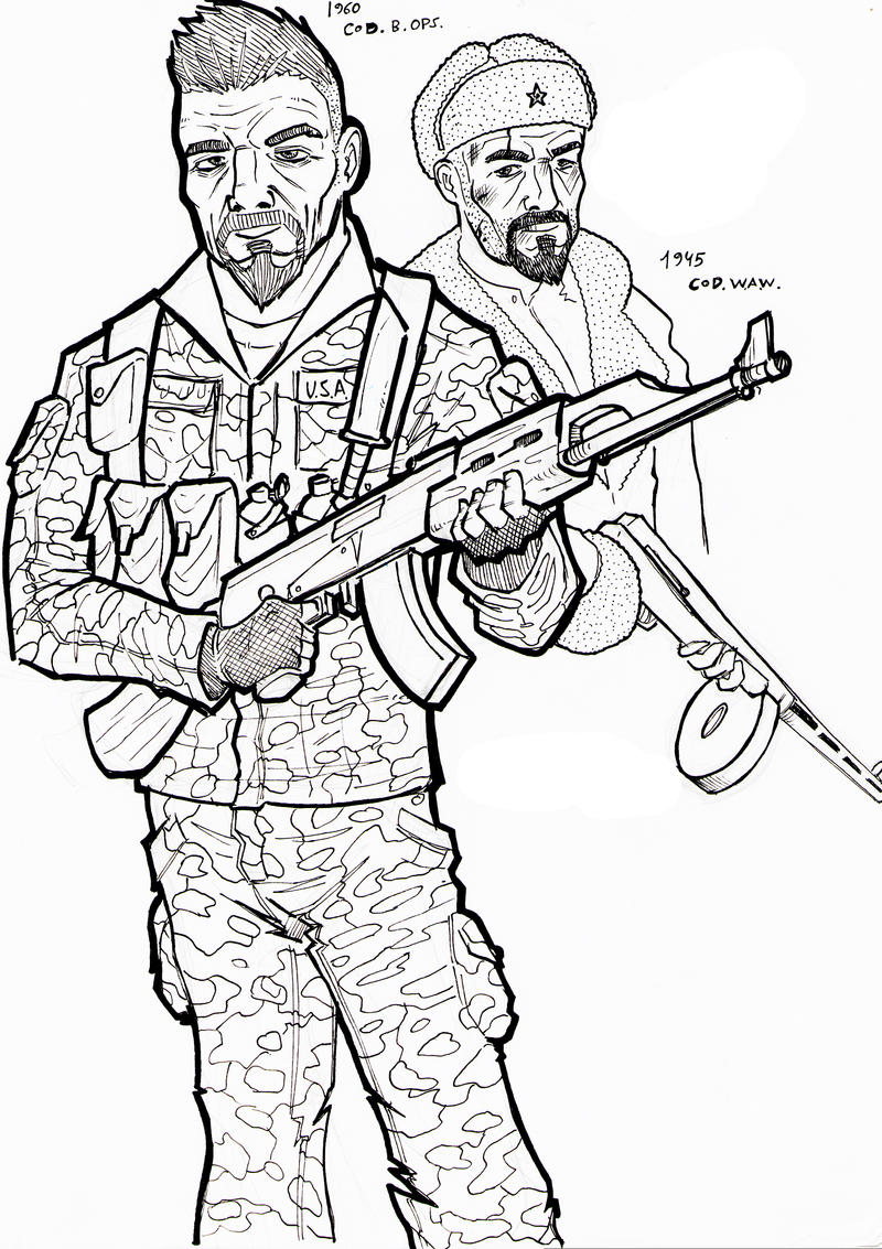 38 Intense Call of Duty Coloring Pages Printable 21