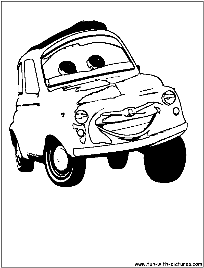 38 Luigi Cars Coloring Pages Printable 1