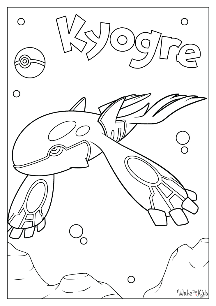 38 Mystical Kyogre Pokemon Coloring Pages Printable 25