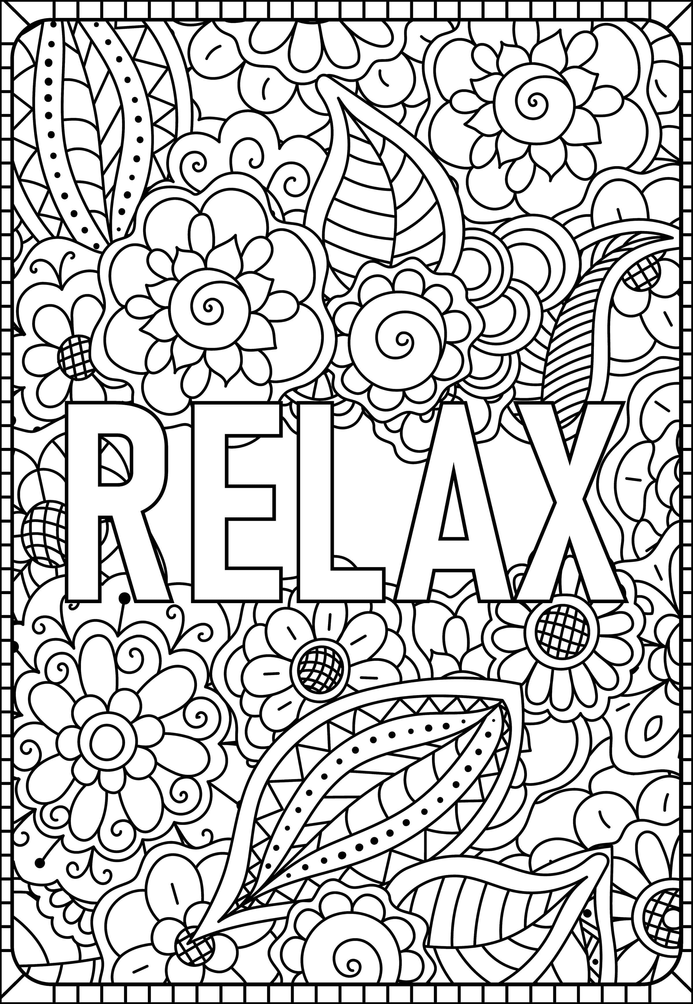 38 Relaxing Easy Coloring Pages Printable 27